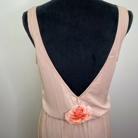 Show Me Your Mumu Kendall Maxi Dress Dusty Blush Crisp Women’s Size Small - Picture 6 of 9